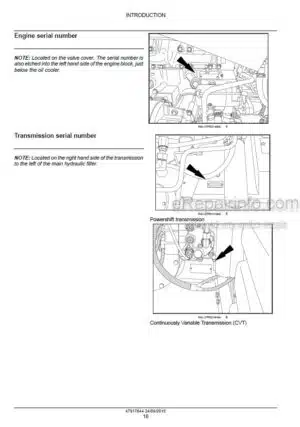 Photo 7 - Case 4440 Patriot Tier 4B Final Service Manual Sprayer 47703661