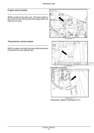 Photo 12 - Case 250 280 310 340 Magnum Rowtrac PST Tier 4B Service Manual Tractor 48115454