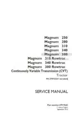 Photo 5 - Case 250 280 310 340 380 Magnum Rowtrac CVT Service Manual Tractor 47917643