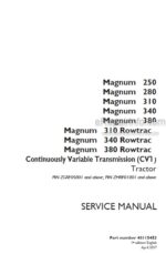 Photo 4 - Case 250 280 310 340 380 Magnum Rowtrac CVT Tier 4B Service Manual Tractor 48115453