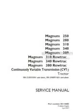 Photo 4 - Case 250 280 310 340 380 Magnum Rowtrac CVT Tier 4B Service Manual Tractor 48115453
