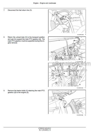 Photo 5 - Case 5130 6130 7130 Axial Flow Service Manual Combine 47506838