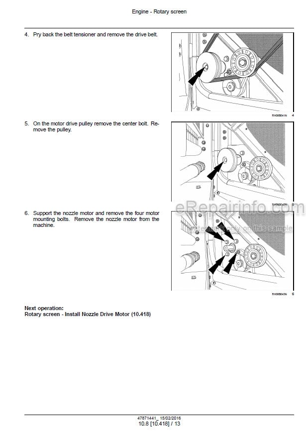 Photo 1 - Case 5130 6130 7130 Axial Flow Service Manual Combine 47871441