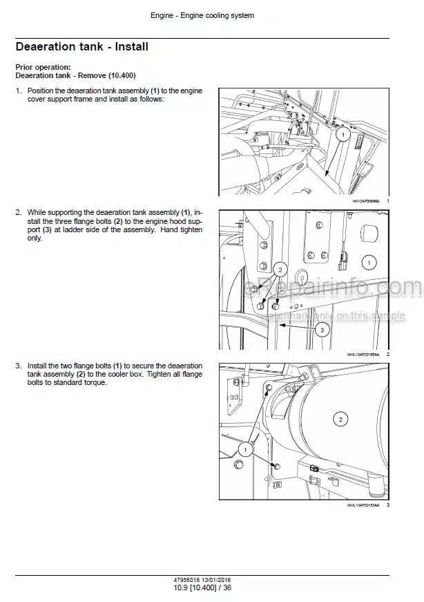 Photo 1 - Case 5140 6140 7140 Axial Flow Tier 2 Service Manual Combine 47956016