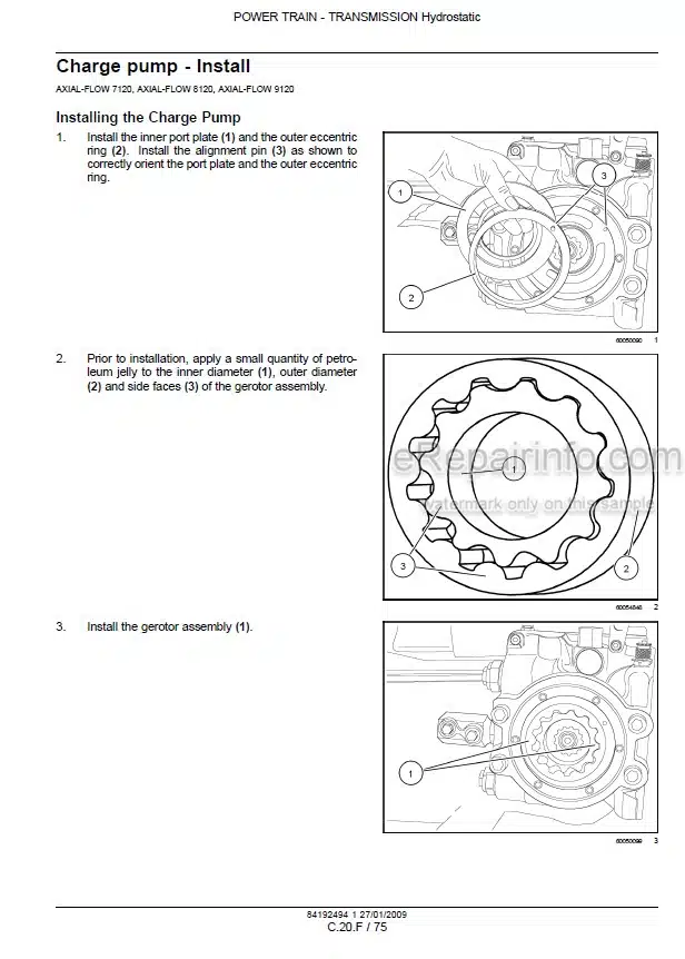 Photo 1 - Case 7120 8120 9120 Axial Flow Service Manual Combine 84192494