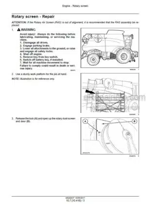 Photo 2 - Case 7230 8230 9230 Axial Flow Service Manual Rotary Combine 48040837