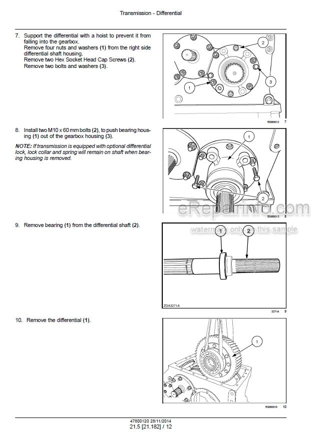 Photo 1 - Case 7240 8240 9240 Axial Flow Tier 2 Service Manual Combine 47800120