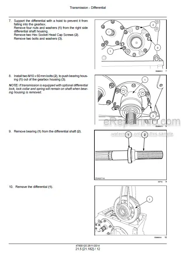 Photo 1 - Case 7240 8240 9240 Axial Flow Tier 2 Service Manual Combine 47800120