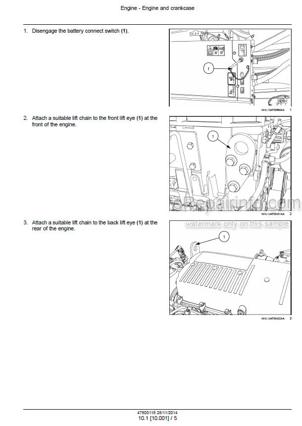 Photo 1 - Case 7240 8240 9240 Axial Flow Tier 4B Final Service Manual Combine 47800118