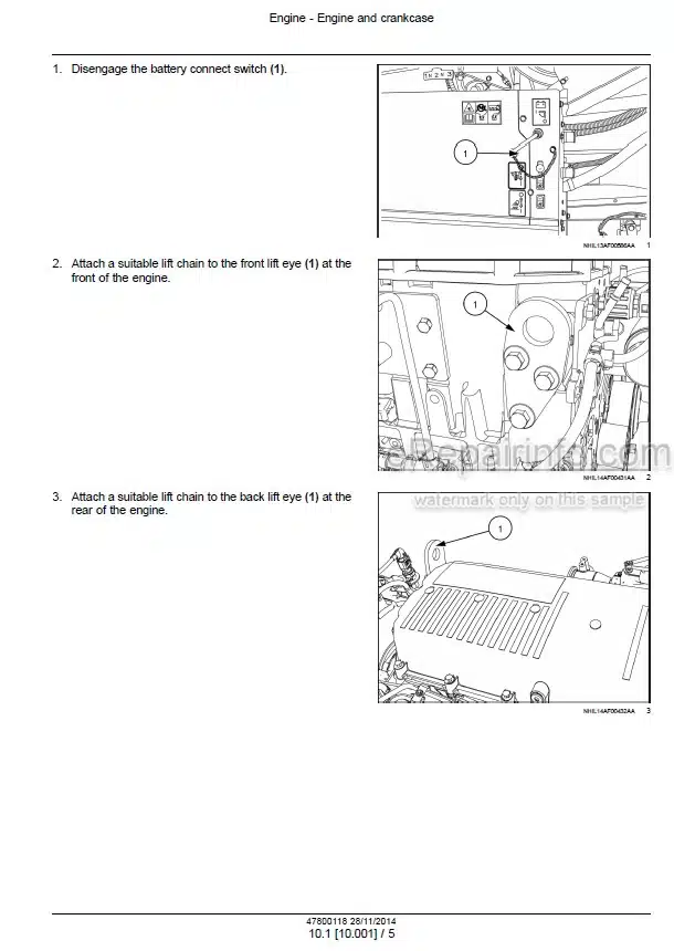 Photo 1 - Case 7240 8240 9240 Axial Flow Tier 4B Final Service Manual Combine 47800118