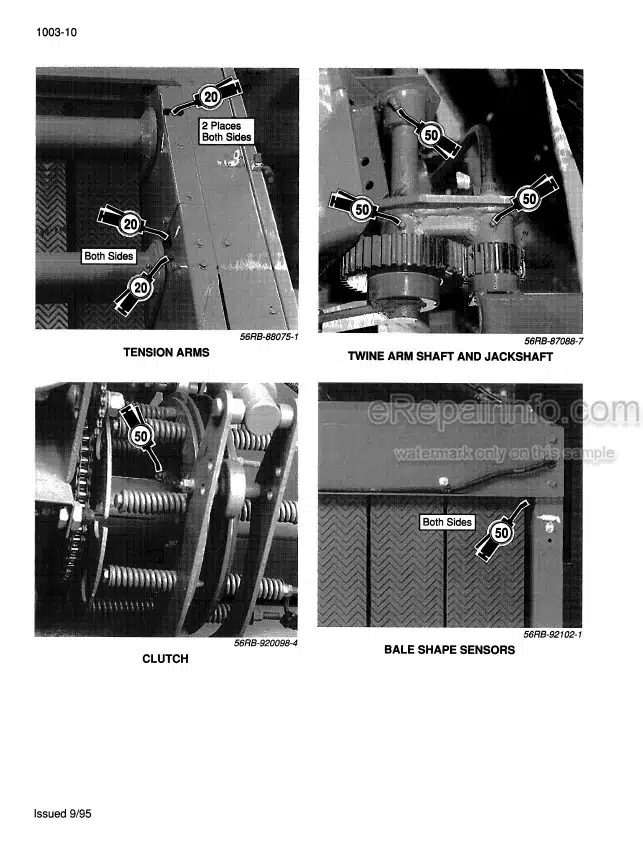 Photo 1 - Case 8465 8455 8460 Service Manual Round Baler 8-95585R0