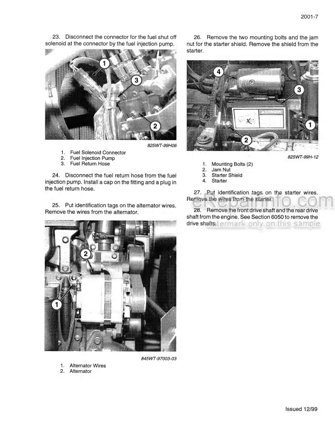 Photo 1 - Case 8860 8860HP 8870 8880 Service Manual Windrower Tractor 6-22450R0