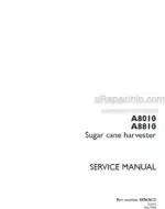 Photo 4 - Case A8010 A8810 Service Manual Sugar Cane Harvester 48063612