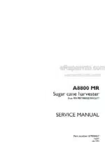 Photo 4 - Case A8800MR Service Manual Sugar Cane Harvester 47905437