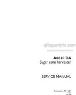 Photo 4 - Case A8810DA Service Manual Sugar Cane Harvester 48114624