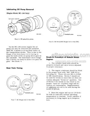 Photo 1 - Case BC144 BD144A BD154 Service Manual Engine GSS1358