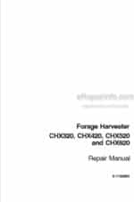 Photo 4 - Case CHX320 CHX420 CHX520 CHX620 Repair Manual And Supplement Forage Harvester 6-71020EN