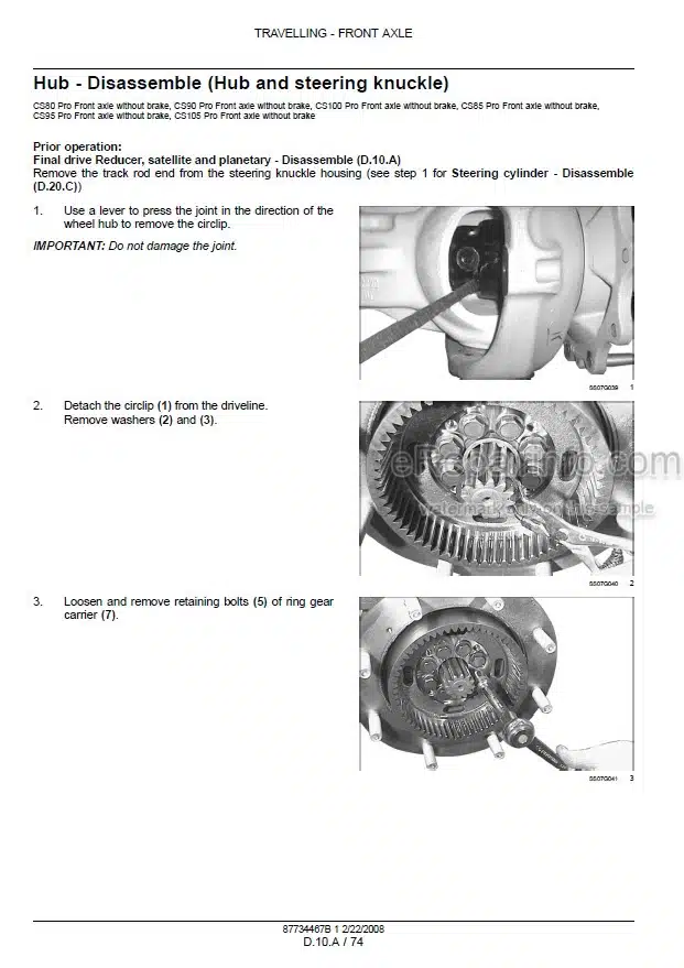 Photo 1 - Case CS100PRO CS105PRO CS80PRO CS85PRO CS90PRO CS95PRO Repair Manual Tractor 87734467B