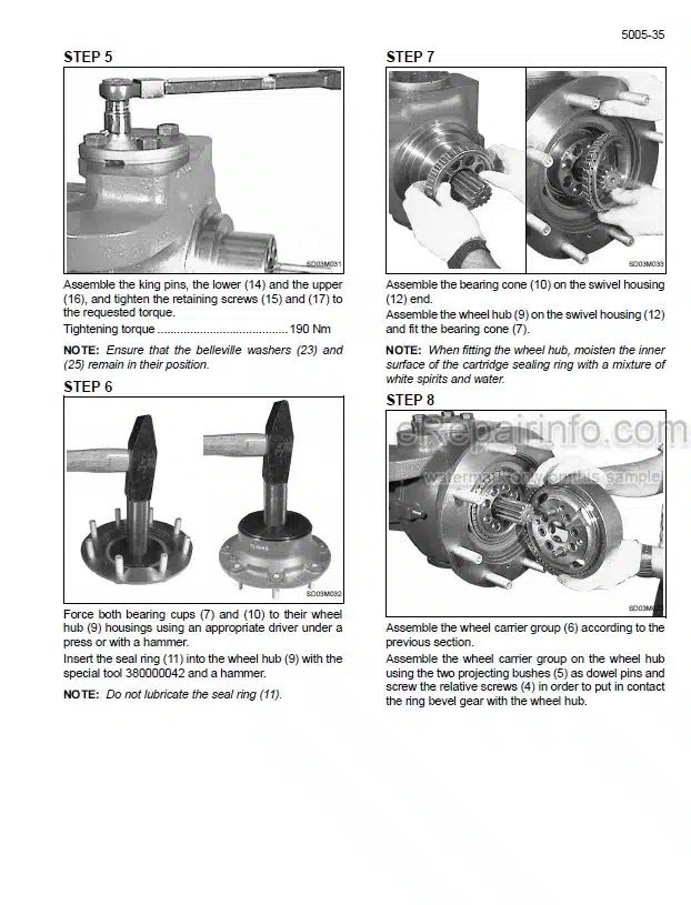 Photo 1 - Case CVX1135 CVX1145 CVX1155 CVX1170 CVX1190 CVX1195 Service Manual Tractor 6-52255
