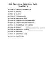 Photo 4 - Case D25 DX25 D29 DX29 D33 DX33 Service Manual Tractor 86619354