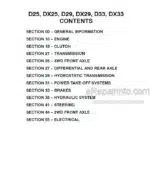 Photo 4 - Case D25 DX25 D29 DX29 D33 DX33 Service Manual Tractor 86619354