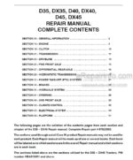 Photo 4 - Case D35 DX35 D40 DX40 D45 DX45 Repair Manual Tractor 87622993