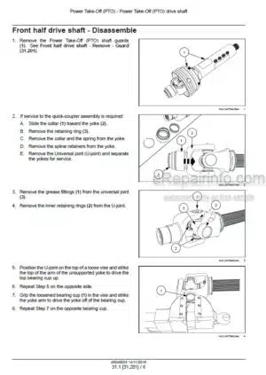 Photo 8 - Case A8000 A8800 Service Manual Cane Harvester 84220561