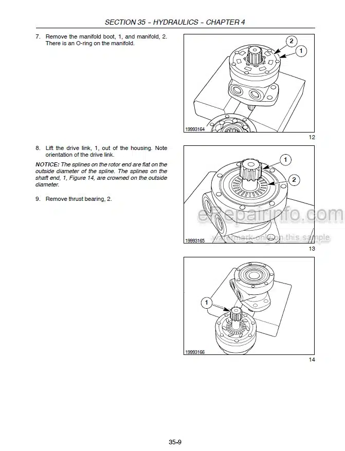 Photo 1 - Case DH182 DH212 DH252 DH302 DH362 Service Manual Draper Header 87519333