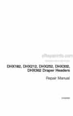 Photo 4 - Case DHX182 DHX212 DHX252 DHX302 DHX362 Repair Manual Draper Header 87032609