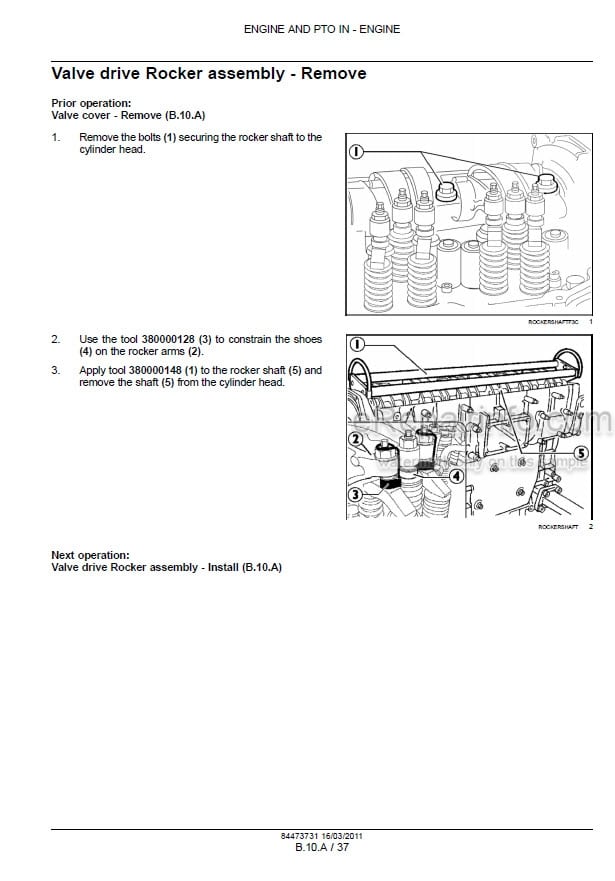 Photo 1 - Case F3BFE613A F3BFE613B F3BFE613C F3BFE613D F3BFE613E Tier 4A Service Manual Engine 84473731