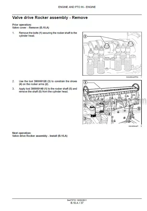 Photo 1 - Case F3BFE613A F3BFE613B F3BFE613C F3BFE613D F3BFE613E Tier 4A Service Manual Engine 84473731