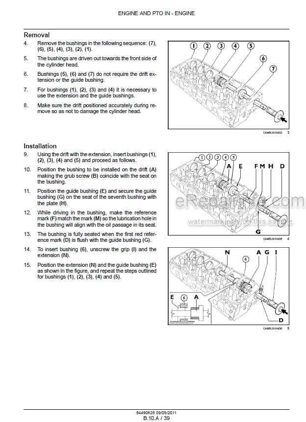 Photo 1 - Case F3DE3684A F3DE3684B F3DFA613A F3DFA613B Tier 4A Service Manual Engine 84490628