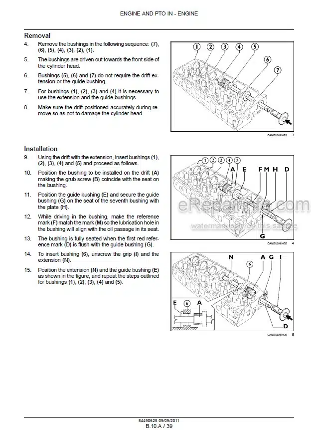 Photo 1 - Case F3DE3684A F3DE3684B F3DFA613A F3DFA613B Tier 4A Service Manual Engine 84490628