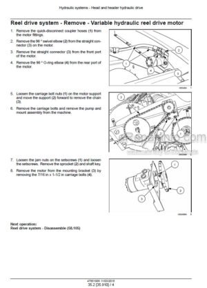 Photo 6 - Case HDX212 HDX141 HDX161 HDX181 Repair Manual Header 86637559