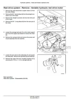 Photo 11 - Case HDX122 HDX142 HDX162 HDX182 Service Manual Sickle Header 47851906