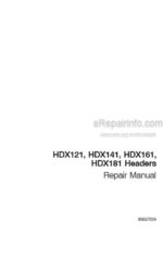 Photo 4 - Case HDX212 HDX141 HDX161 HDX181 Repair Manual Header 86637559