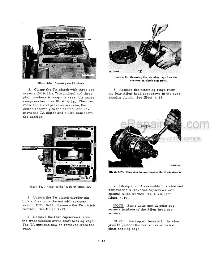 Photo 1 - Case I544 2544 Service Manual Tractor Chassis GSS1394