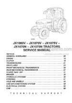Photo 4 - Case JX1060V JX1070V JX1075V JX1070N JX1075N Service Manual Tractor 6-62730