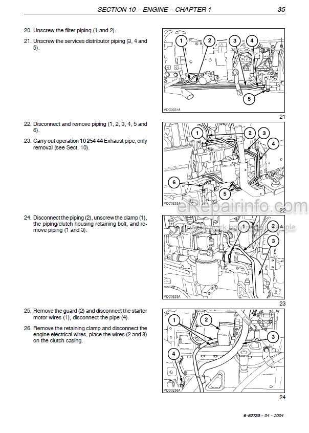 Photo 1 - Case JX1060V JX1070V JX1075V JX1070N JX1075N Service Manual Tractor 6-62730