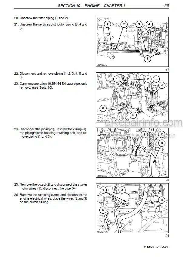 Photo 1 - Case JX1060V JX1070V JX1075V JX1070N JX1075N Service Manual Tractor 6-62730