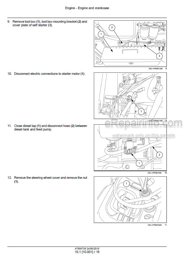 Photo 1 - Case JX55T JX75T Tier 1 Service Manual Tractor 47899738