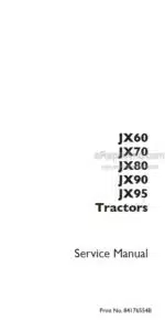 Photo 4 - Case JX60 JX70 JX80 JX90 JX95 Service Manual Tractor 84176554B