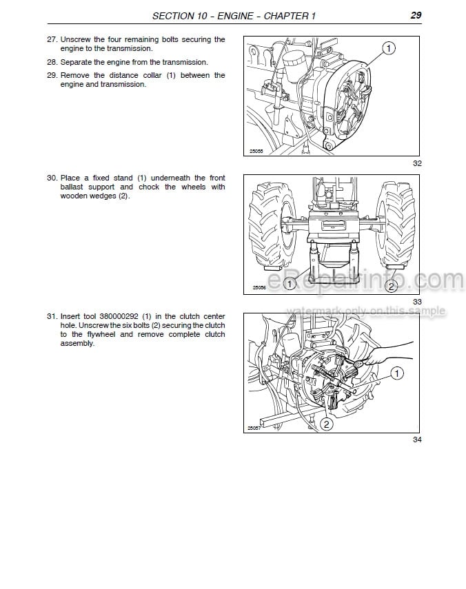 Photo 1 - Case JX95 Straddle Mount Repair Manual Tractor 87519319