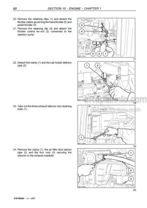 Photo 7 - Case HDX212 HDX141 HDX161 HDX181 Repair Manual Header 86637559