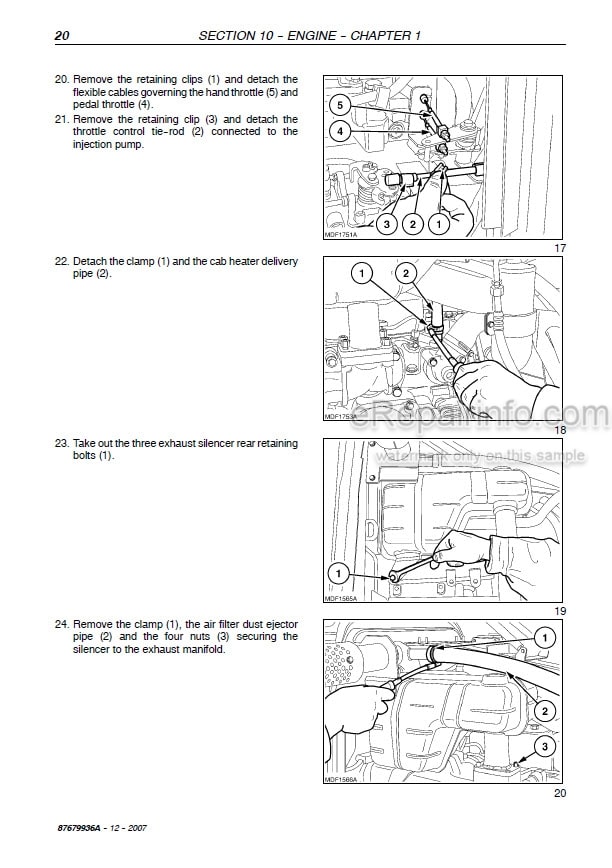 Photo 1 - Case JXU75 JXU85 JXU95 JXU105 JXU115 Service Manual And Supplement Tractor 87679936A