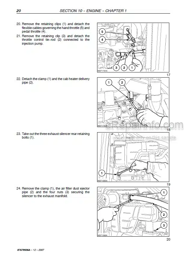 Photo 1 - Case JXU75 JXU85 JXU95 JXU105 JXU115 Service Manual And Supplement Tractor 87679936A