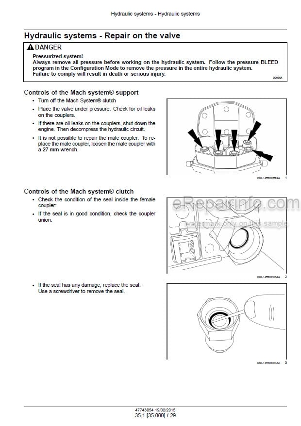 Photo 1 - Case L530 L540 L550 L560 Service Manual Front Loader 47743054