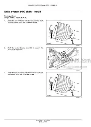 Photo 2 - Case LB323 LB333 LB423 LB433 Service Manual Square Baler 87491708