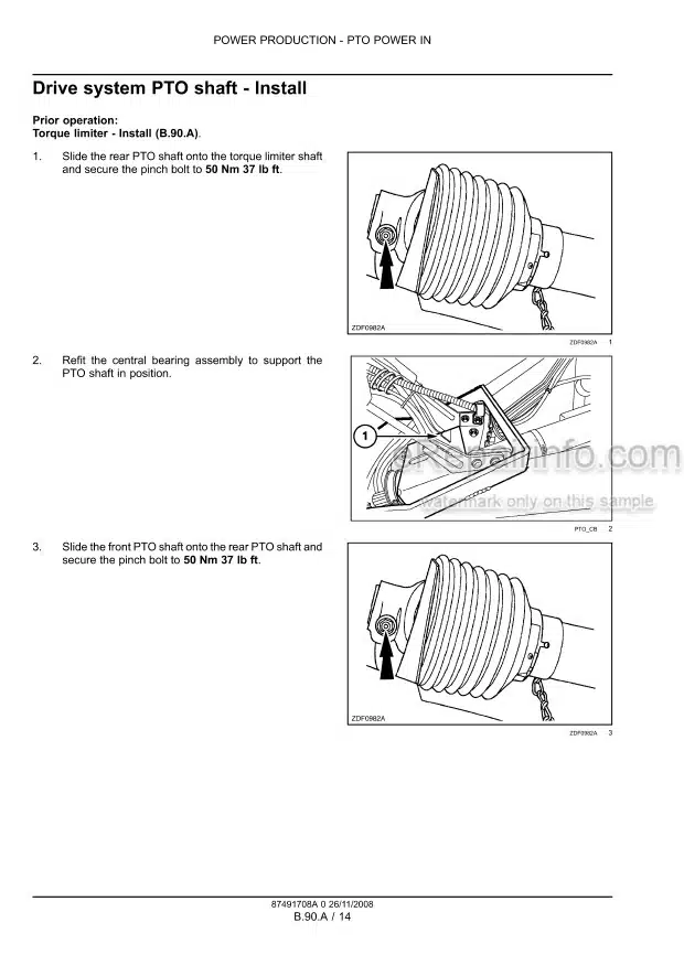 Photo 1 - Case LB323 LB333 LB423 LB433 Service Manual Square Baler 87491708