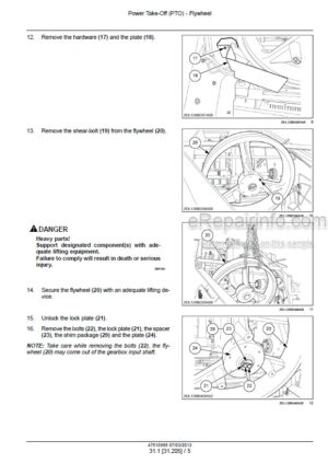 Photo 7 - Case MX215 MX245 MX275 MX305 310 Magnum Repair Manual Tractor 87710915